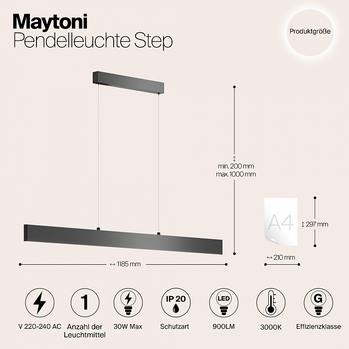 Светильник Maytoni P010PL-L30B